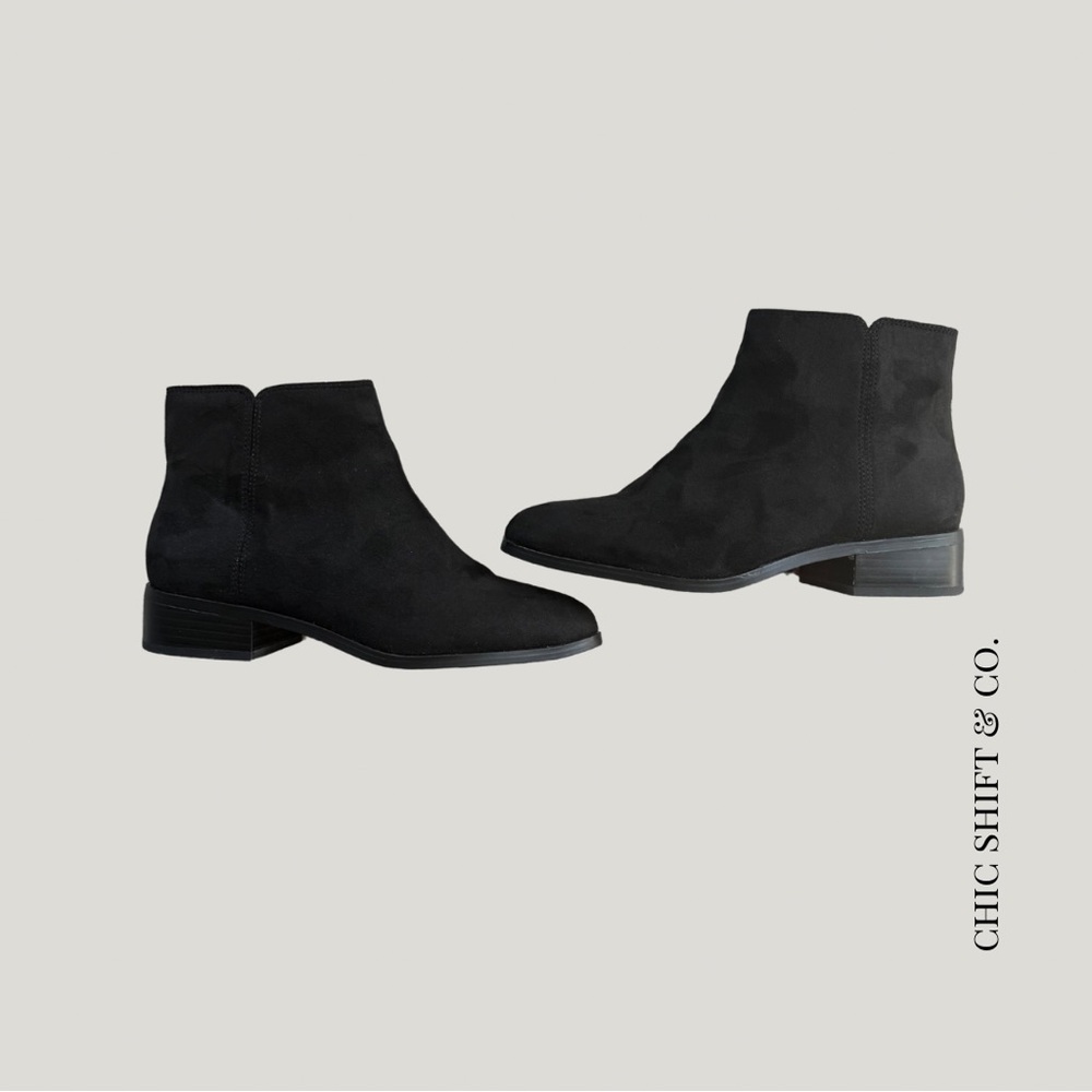 J Crew Factory | Flat Ankle Boots | Black | Size 8
